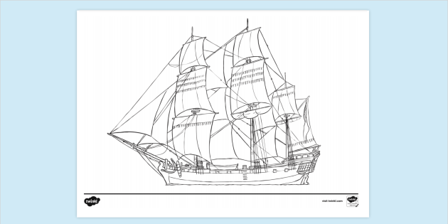 Golden Grove (First Fleet) Colouring Sheet