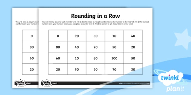 rounding in a row rounding to the nearest 10 worksheet worksheet