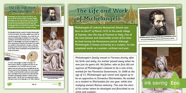 life and times of michelangelo