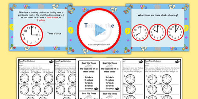 Telling the Time - Boat Trip Times Lesson Pack - ESL Time Lessons