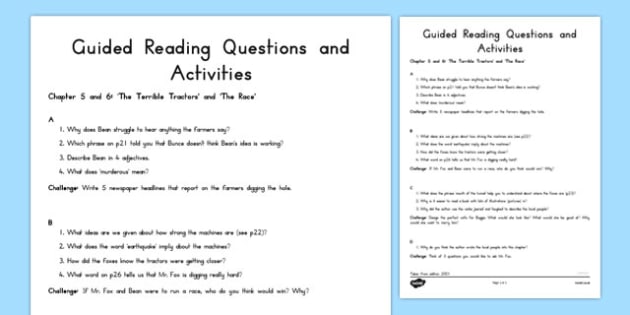 FREE! - Guided Reading Questions Chapters 5 and 6 to ...