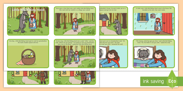 Little Red Riding Hood Story Sequencing With Text