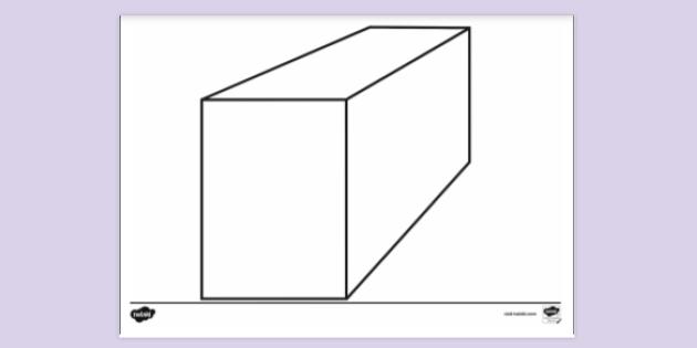 Cuboid Colouring Page | Colouring Pages