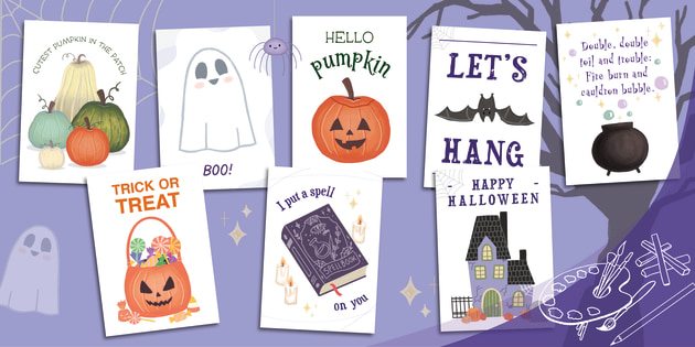 Halloween Sayings and Phrases Posters Pack (teacher made)