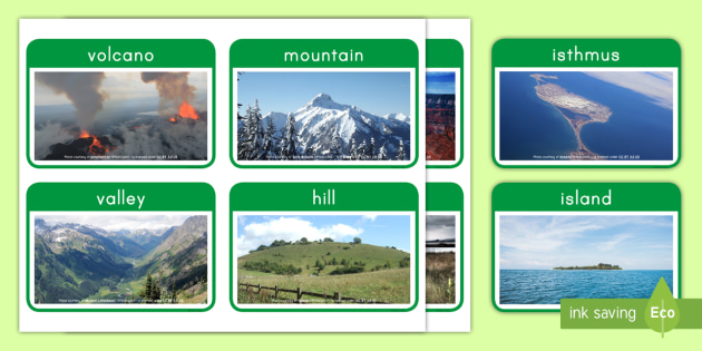 Landforms Flash Cards (teacher made)