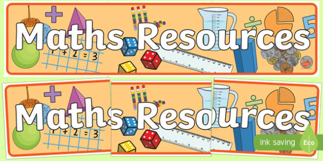 Maths Resources Display Banner (teacher made)