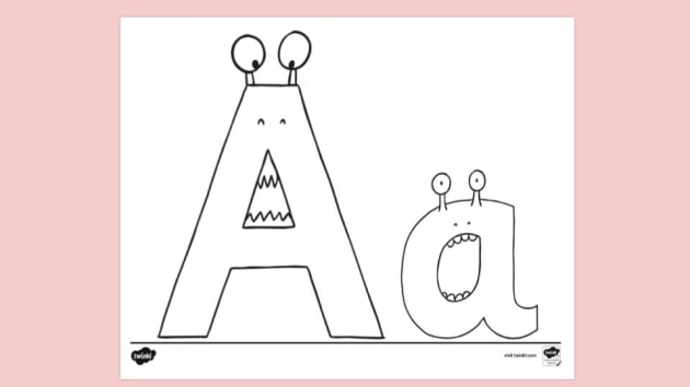 alphabet block letter coloring pages