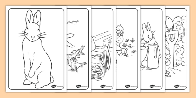 Download FREE! - Peter Rabbit Colouring In Pictures | Primary Resources