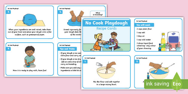 no cook playdough recipe printable