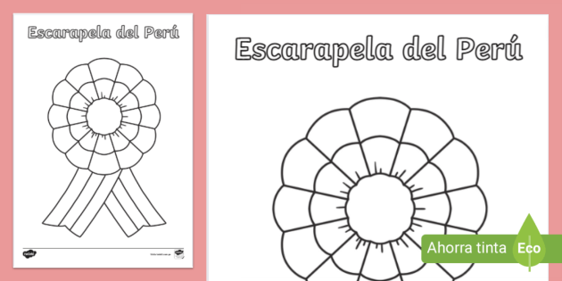 GRATIS Escarapela para colorear | Twinkl Perú - Twinkl