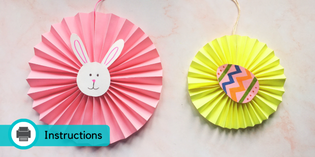 Construction Paper Easter Craft | Easter Bunny Decoration