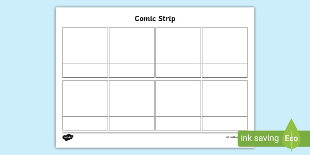 Blank Comic Strip Template Teaching Resources Twinkl