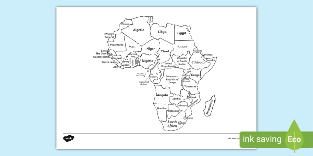 Free Africa Colouring Page Colouring Sheets