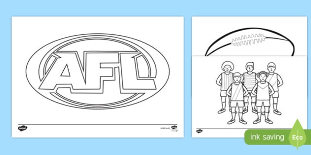 AFL Colouring Pages - Australian Primary Resource