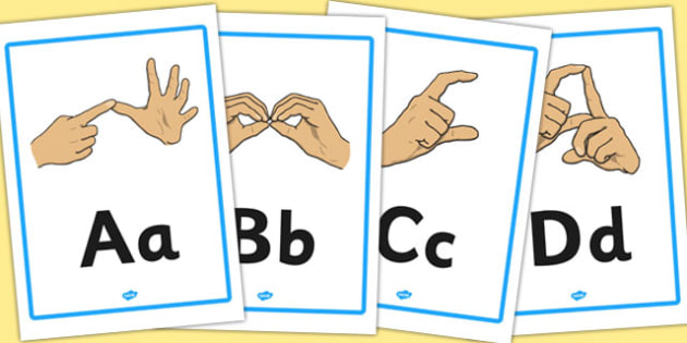 Sign Language Manual Alphabet A4 Posters (teacher made)