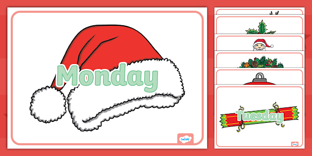 Days of the Week on Christmas Images