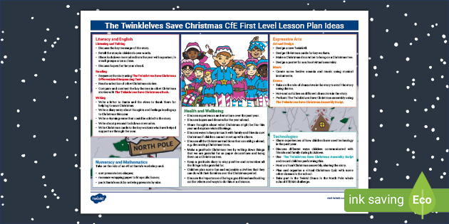 The Twinkl Elves Save Christmas CfE First Level Lesson Plan Ideas