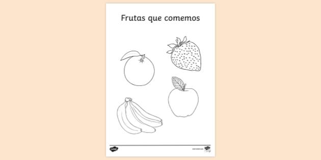 Desenhos de Frutas para comer para colorir, jogos de pintar e imprimir