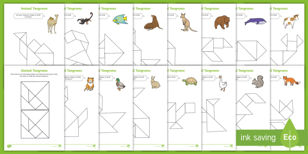 tangram animals activity booklet teacher made