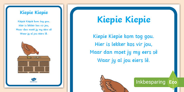 Kiepie Kiepie Rympie Plakkaat Teacher Made