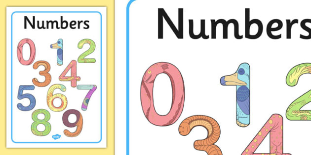 A4 Numbers Display Poster Teacher Made