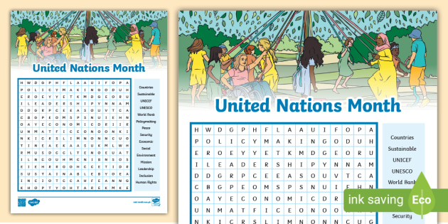 United Nations Month Word Search Philippines Twinkl