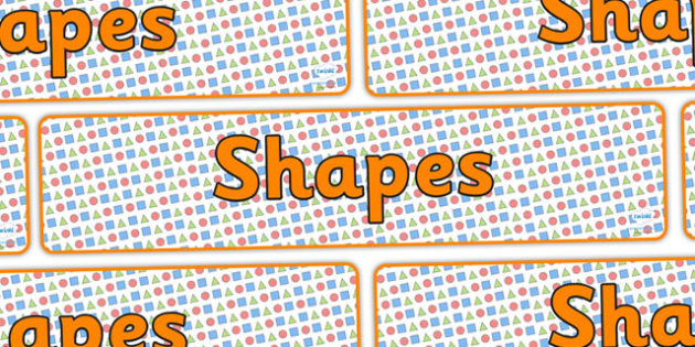 Free Shapes Display Banner Teacher Made