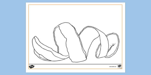 FREE! - Orange Peel Colouring Sheet | Colouring Sheets