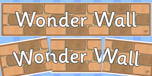 Wonder Wall Display Banner (teacher made)