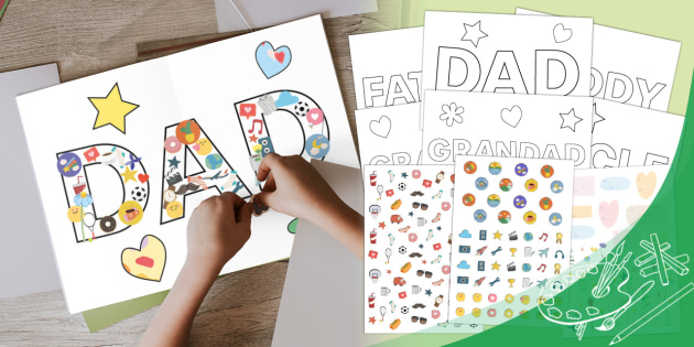 Father's Day Typography Collage Activity Pack (Teacher-Made)