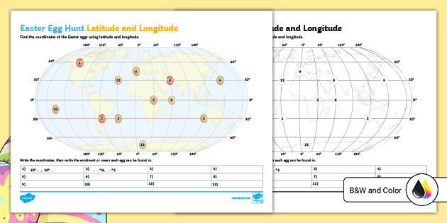 Easter Latitude And Longitude Activity | Twinkl USA - Twinkl