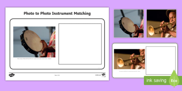 Matching Identical Pictures of Musical Instruments