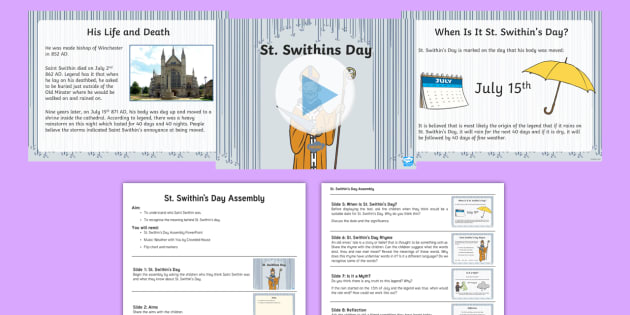 St Swithin S Day Assembly Pack Teacher Made