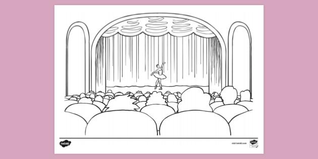 FREE! - Theatre Colouring Sheet | Colouring Sheets