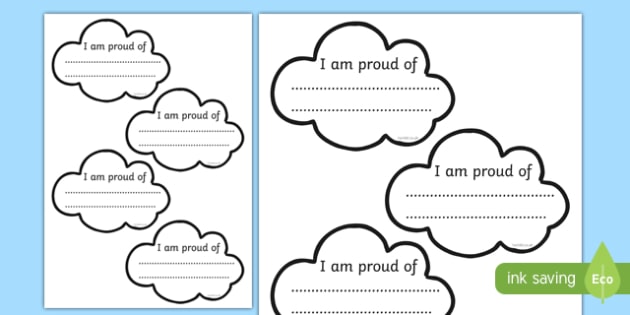 Proud Cloud Display Pack Proud Cloud Template (teacher made)