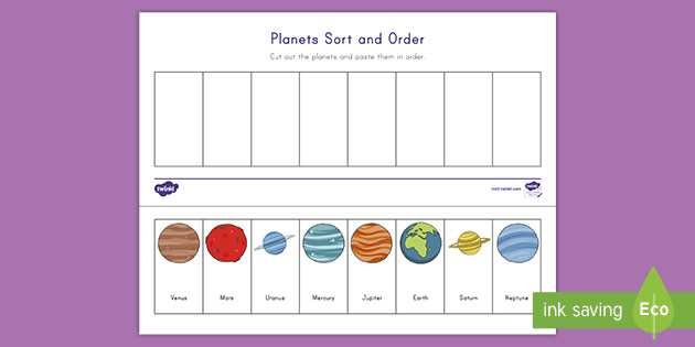 Planets Sort and Order Activity (Teacher-Made)
