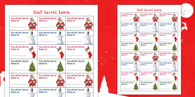Secret Santa Template Planner - Christmas (Teacher Made)