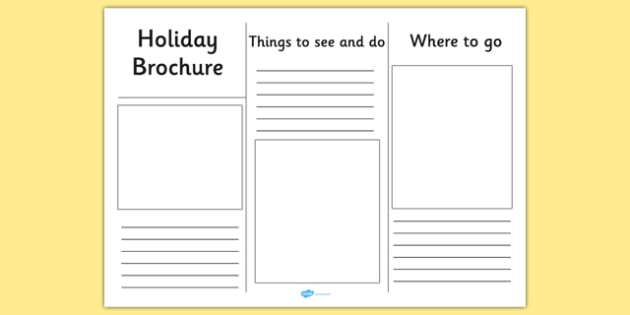 blank template passport ks1 Holiday  holiday, Template Brochure Editable brochure