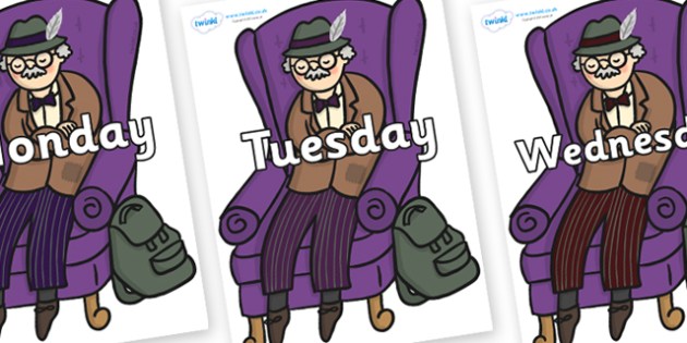 Days of the Week on Beautys Dad Sat