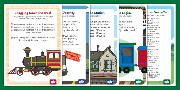 Train Nursery Rhymes and Songs Resource Pack EYFS Twinkl