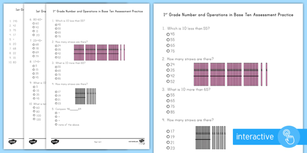 1st Quality Selection and Functions within Foundation 10 Investigation Train image relating to 1st Grade Assessment Test Printable titled 1st Quality Variety and Functions within Foundation 10 Examination Train