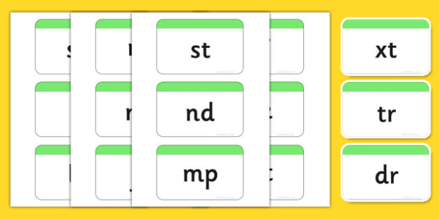 Blends And Clusters Plain Flash Cards Teacher Made