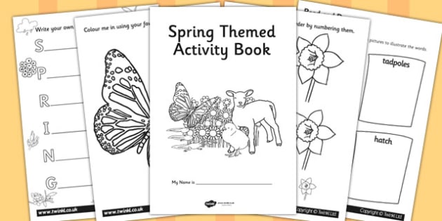 springtime themed activity book teacher made
