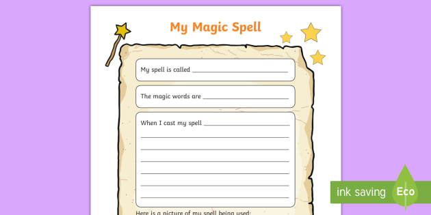 Magic Spell Writing Frames (teacher made)