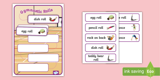 Gymnastic Rolls Sequencing Board (teacher made)