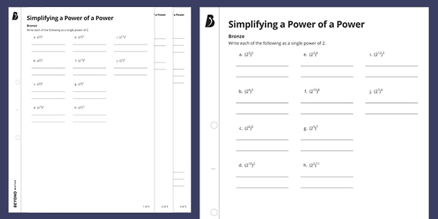 👉 Simplifying a Power of a Power | KS3 Maths | Beyond