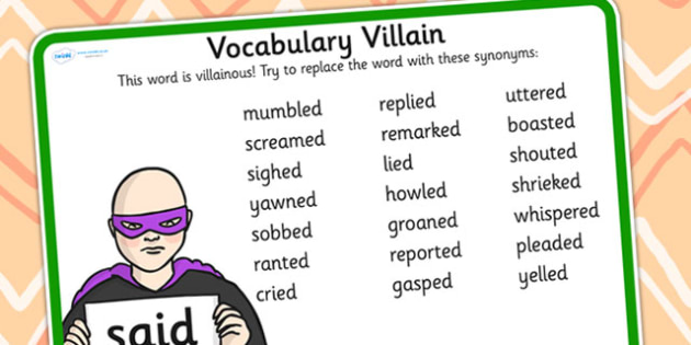 vocabulary-villain-synonyms-for-said-word-mat-ks1-resource