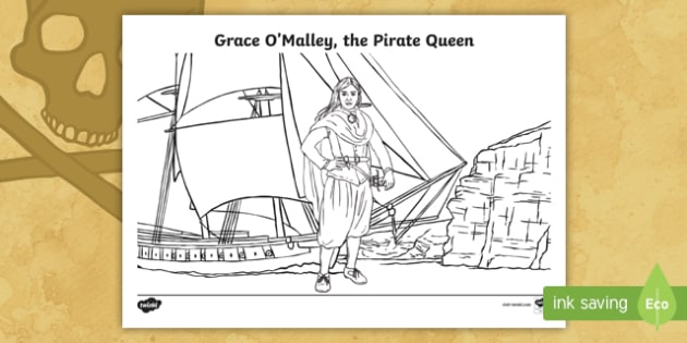 Grace Omalley The Pirate Queen Colouring Page Requests 