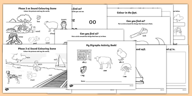 Phase 3 Digraphs Activity Booklet (teacher made)