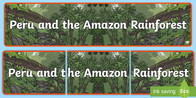 Peru And The Amazon Rainforest Display Banner Teacher Made